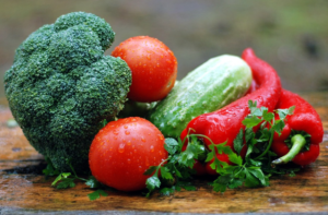 Brightly colored vegetables